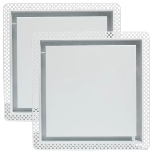 Fittes Flush 14.25x14.25" ABS Plastic Exhaust Fan Cover, White - 2pk | Modern, Seamless Ceiling Vent Cover thumbnail 1