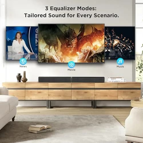MZEIBO 2.1 Channel Soundbar 80W Detachable Bluetooth Home Theater Audio System 81.28 cm (32 inches) thumbnail 6