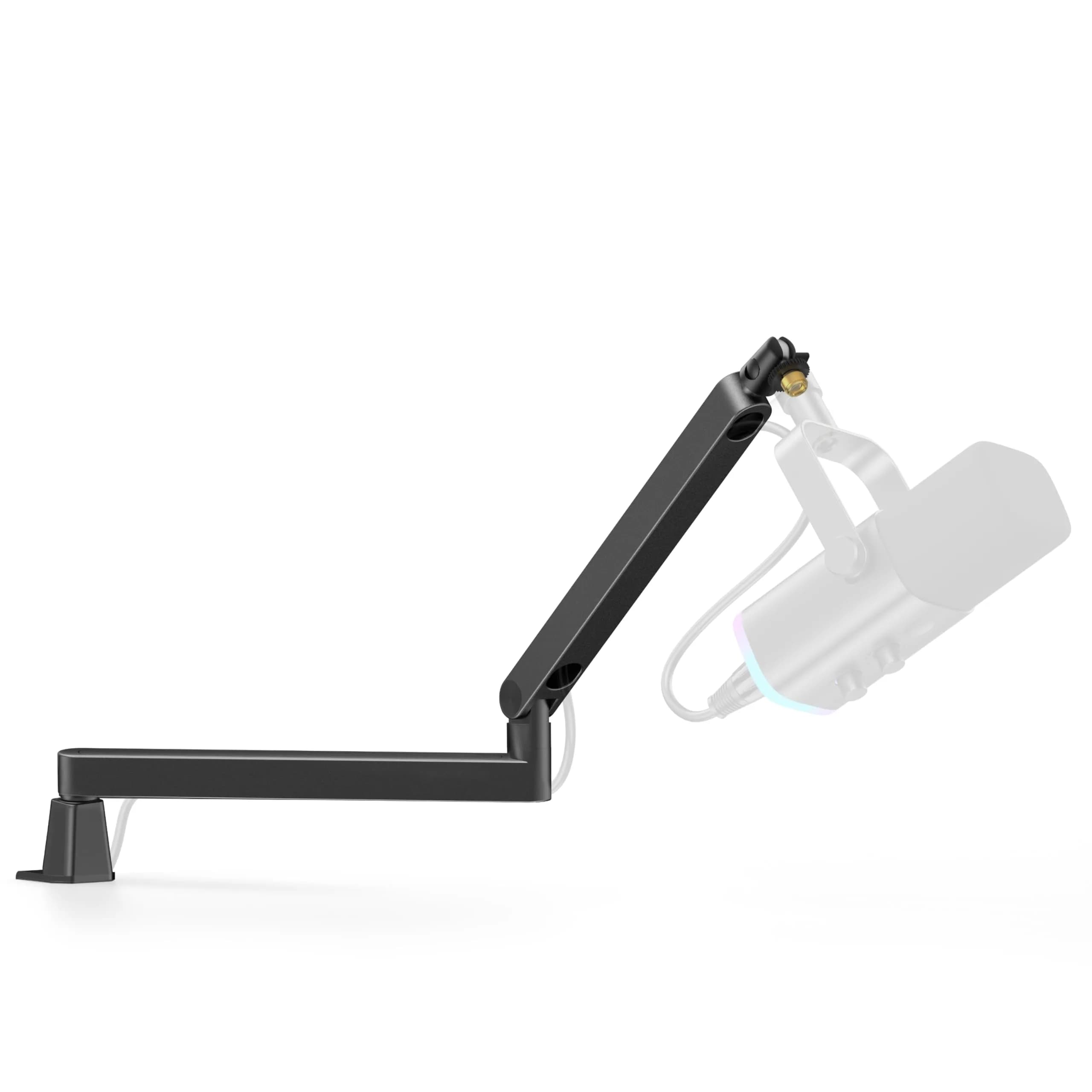 InnoGear Low Profile Mic Arm Boom Arm Microphone Stand Desk Mount, Black | Space-Saving, Adjustable & Durable — Black