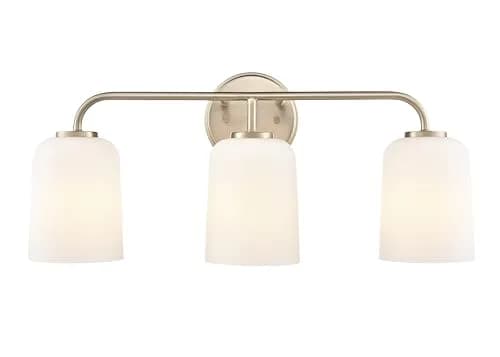 ML Lighting Laphia 22" Wide 3-Light Vanity - Modern Gold | Stylish Bathroom Fixture with 300W Brightness thumbnail 1