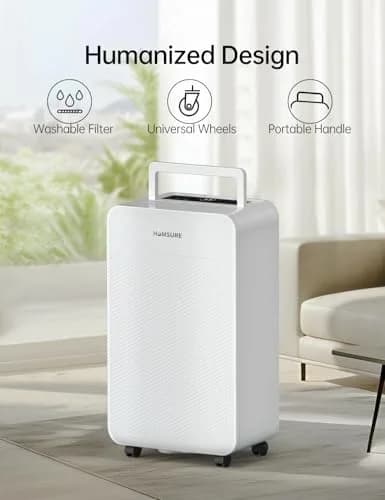 HUMSURE Dehumidifier 80 Pints | Basement & Large Space Moisture Control thumbnail 4