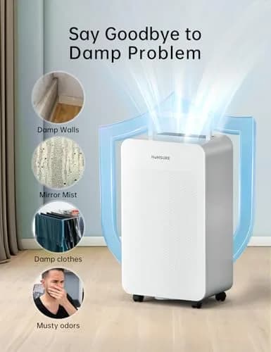 HUMSURE Dehumidifier 80 Pints | Basement & Large Space Moisture Control thumbnail 5