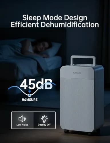 HUMSURE Dehumidifier 80 Pints | Basement & Large Space Moisture Control thumbnail 6