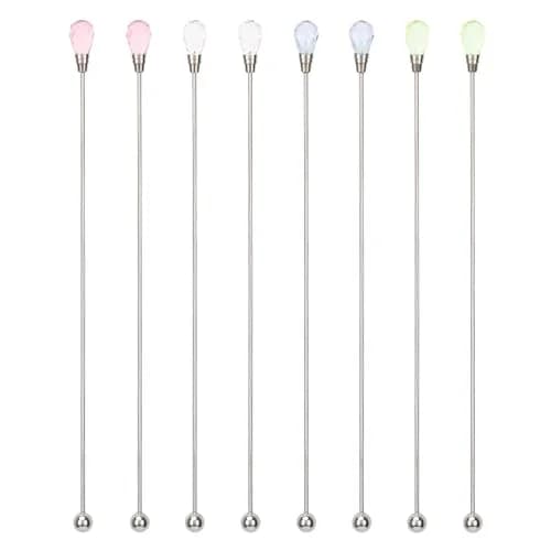 kilofly Rhinestone Party Stir Swizzle Stick Set of 8 | Elegant Bar Accessories for Drinks in India thumbnail 1