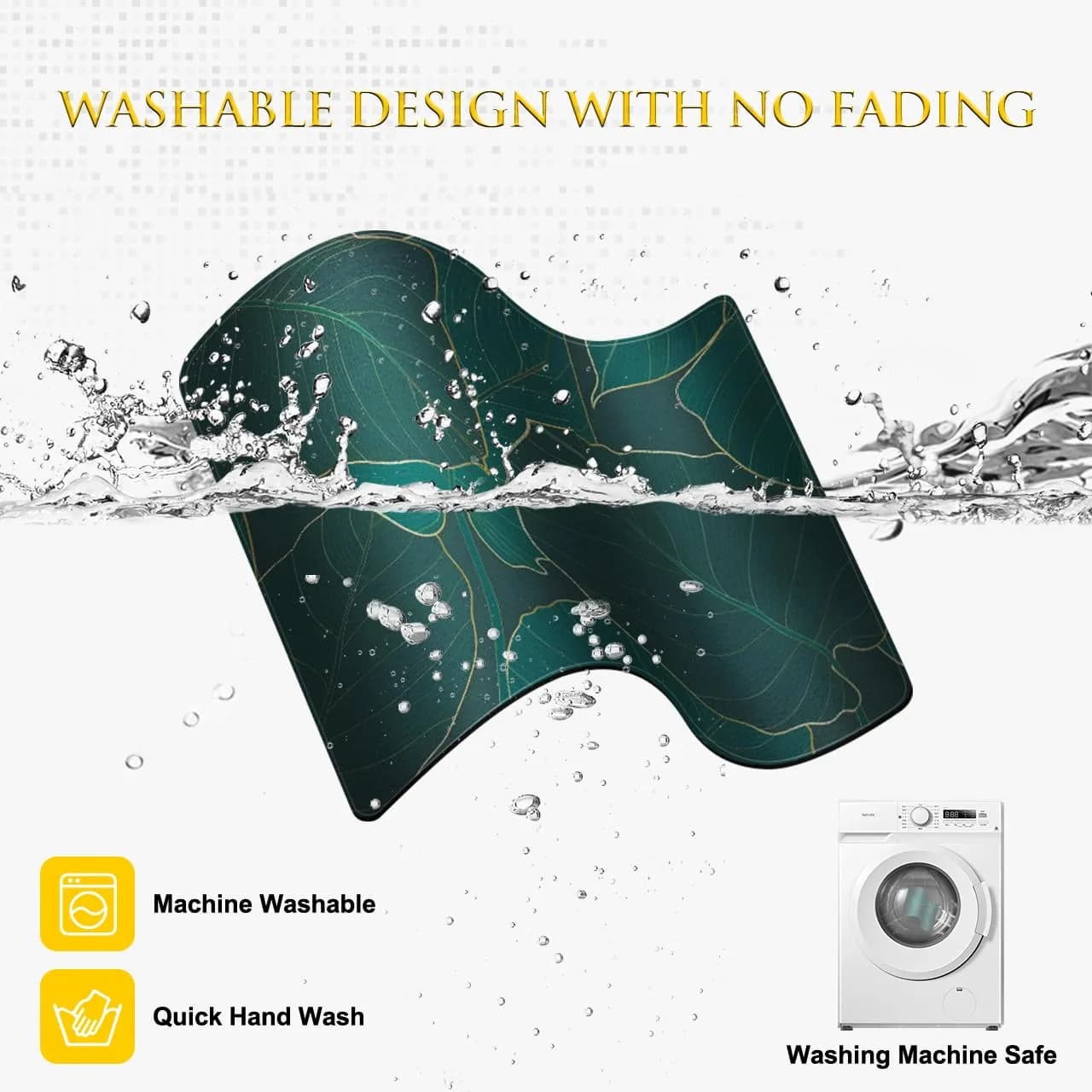 JIKIOU Leaf Mouse Pad 21cm x 26cm (10.2"x8.3") | Durable Natural Rubber Base with Stitched Edges - view 7