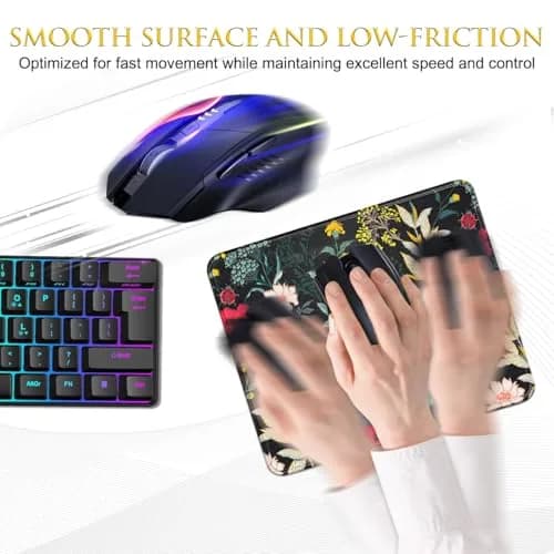 JIKIOU 3 Pack Mouse Pad with Stitched Edge, Portable Size 26cm x 21cm (10.2x8.3in) | Smooth Lycra Surface thumbnail 4