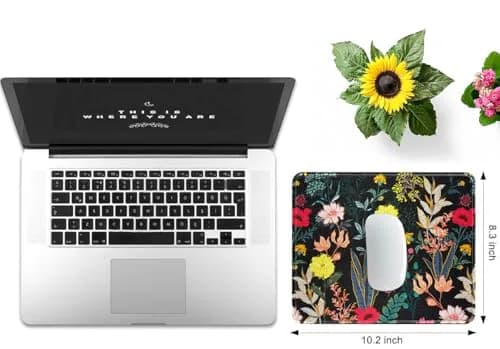 JIKIOU 3 Pack Mouse Pad with Stitched Edge, Portable Size 26cm x 21cm (10.2x8.3in) | Smooth Lycra Surface thumbnail 2