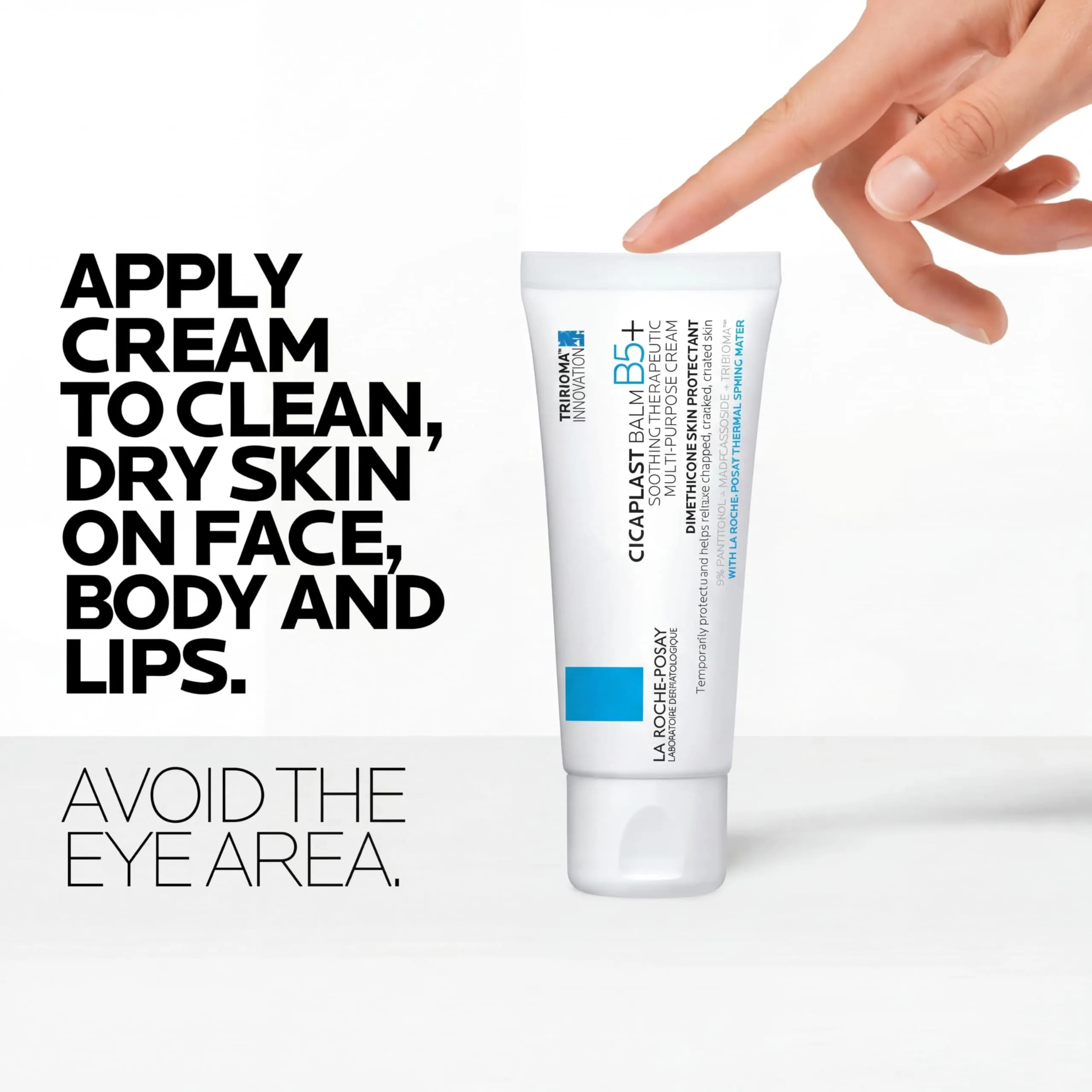 La Roche-Posay Cicaplast Balm B5 Multi-Purpose Cream 80ml (2.7 Fl Oz) | Soothes Dry, Irritated Skin - view 7