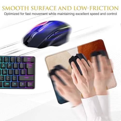 JIKIOU Boho Mouse Pad 25.9cm (10.2in) x 21.0cm (8.3in) | Natural Rubber Base with Stitched Edges thumbnail 4