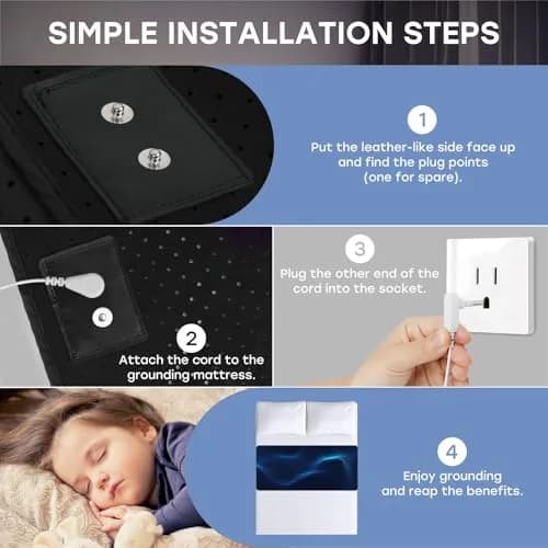 ATE Health Grounding Mattress Cover Pad King 27x76in | Sleep, Pain Relief & Wellness Support thumbnail 6