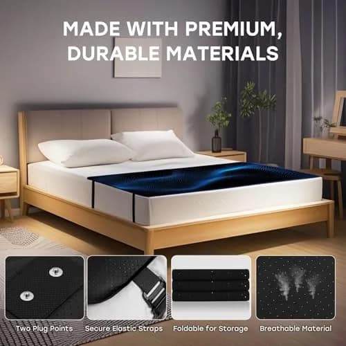 ATE Health Grounding Mattress Cover Pad King 27x76in | Sleep, Pain Relief & Wellness Support thumbnail 2