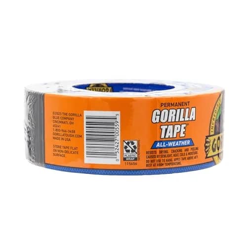 Gorilla All Weather Duct Tape Black 1.88" x 25 yd | Waterproof & UV Resistant for Outdoor Repairs (2-Pack, 12 Rolls Total) thumbnail 7