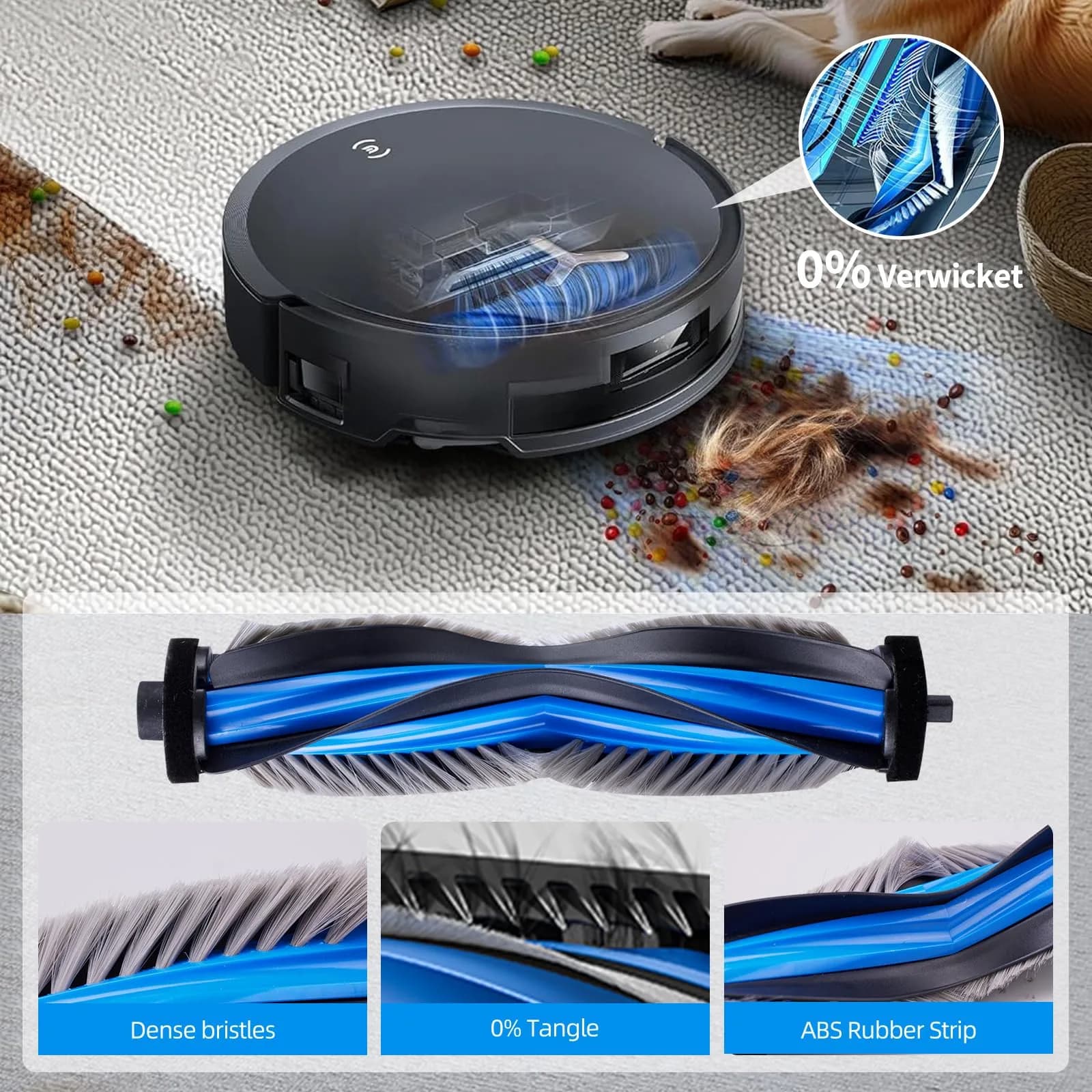 EOVWAEO 25-Piece Accessory Kit for ECOVACS DEEBOT T50 Omni Robot Vacuum | Main Brush, Side Brushes, Mop Pads, HEPA Filters - view 3