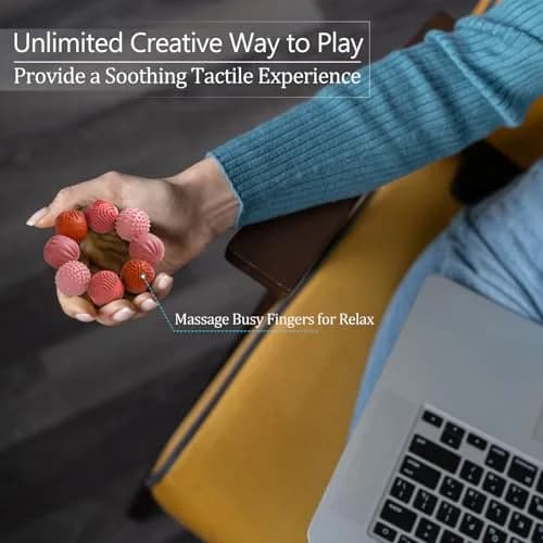 luckdoor Silicone Magnetic Balls Fidget Toy 8PCS | CPC-Certified, Non-Toxic, Sensory Stress Relief thumbnail 4