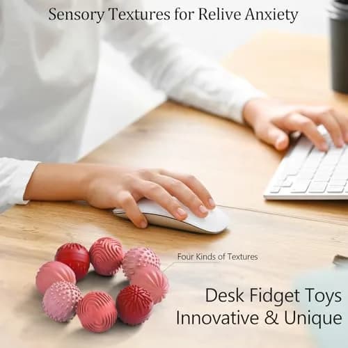 luckdoor Silicone Magnetic Balls Fidget Toy 8PCS | CPC-Certified, Non-Toxic, Sensory Stress Relief thumbnail 3
