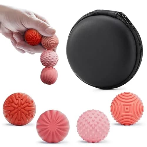 luckdoor Silicone Magnetic Balls Fidget Toys for Adults & Teens | Stress Relief Sensory Gadgets, 4PCS, Compact, Non-Toxic thumbnail 1
