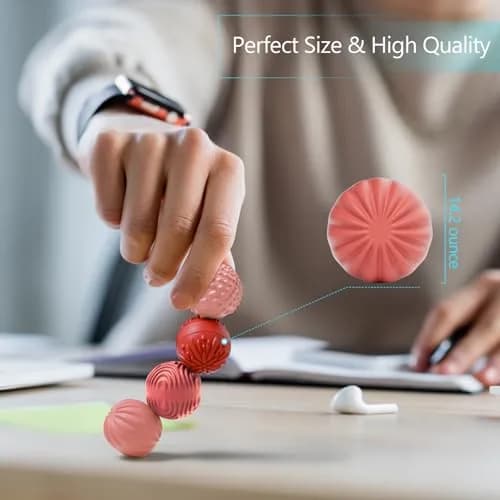 luckdoor Silicone Magnetic Balls Fidget Toys for Adults & Teens | Stress Relief Sensory Gadgets, 4PCS, Compact, Non-Toxic thumbnail 5