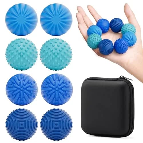 luckdoor Silicone Magnetic Balls Fidget Toys for Adults & Teens, 8PCS Ocean Blue+ocean Blue | Sensory Stress Relief Gadgets - main product image