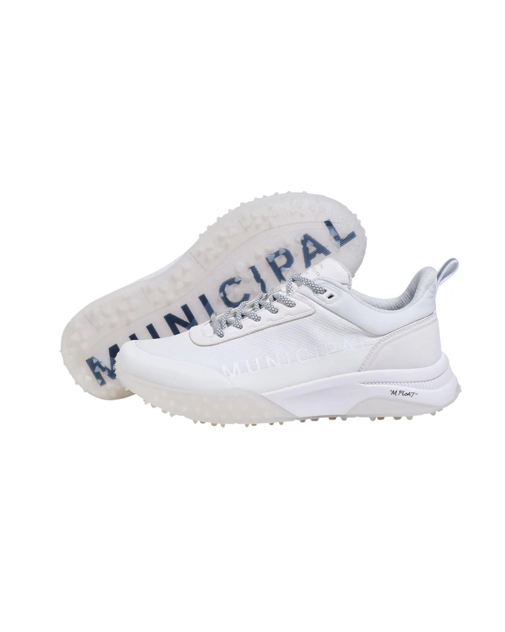 MUNICIPAL Men's Sportcross ATG Shoes, White/White/White, Size 8.5 | All-Terrain Golf Comfort — White/White/White / 8.5