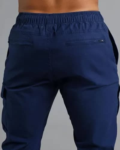 Municipal Cargo Pants | Rugged Cotton Ripstop, Mid Rise, Tapered Fit, Navy, 30" Inseam thumbnail 2