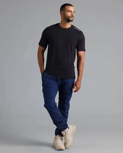 Municipal Cargo Pants | Rugged Cotton Ripstop, Mid Rise, Tapered Fit, Navy, 30" Inseam thumbnail 3