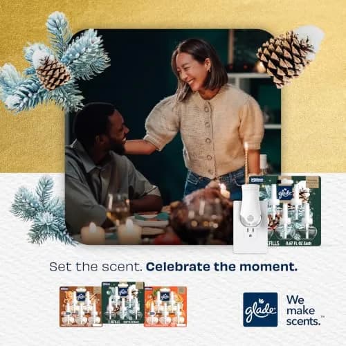 Glade PlugIns Scented Oil Refills Twinkling Pine & Cedar 3.35 fl oz (100 ml) | Festive Warmth for Indian Homes thumbnail 6