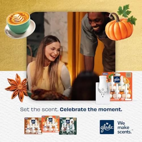 Glade PlugIns Scented Oil Refills Golden Pumpkin & Spice 3.35 fl oz (100 ml) | Festive Warmth for Indian Homes thumbnail 6