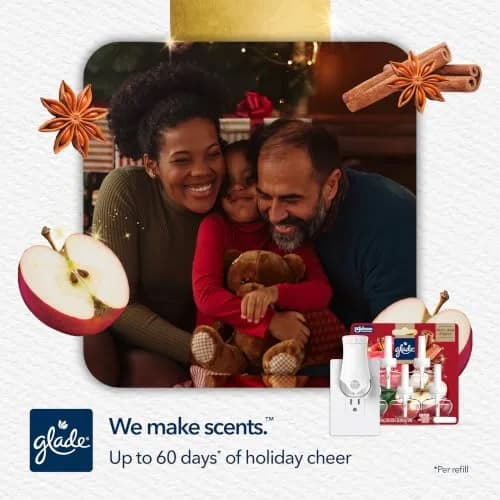 Glade PlugIns Scented Oil Refills Warm Apple & Spices 5 Count 3.35 fl oz | Festive Seasonal Fragrance thumbnail 5