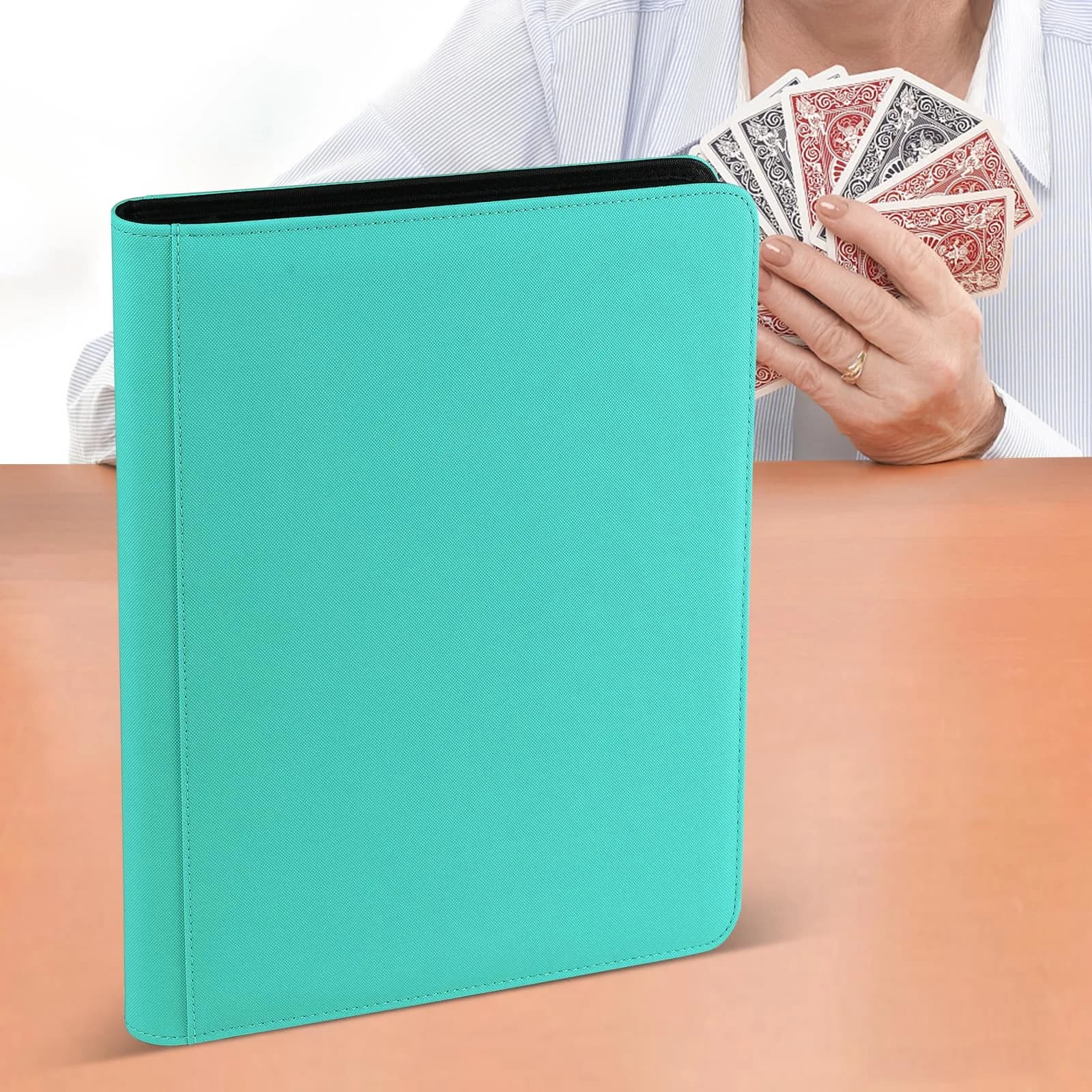 GERMUN 12 Pocket Card Binder with Zipper, 720 Card Capacity, Lake Blue | Acid-Free & PVC-Free Storage - view 6