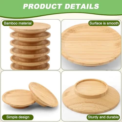 Ranjaner Wine Glass Charcuterie Topper Set | Bamboo Mini Boards for Family & Restaurant Use thumbnail 4