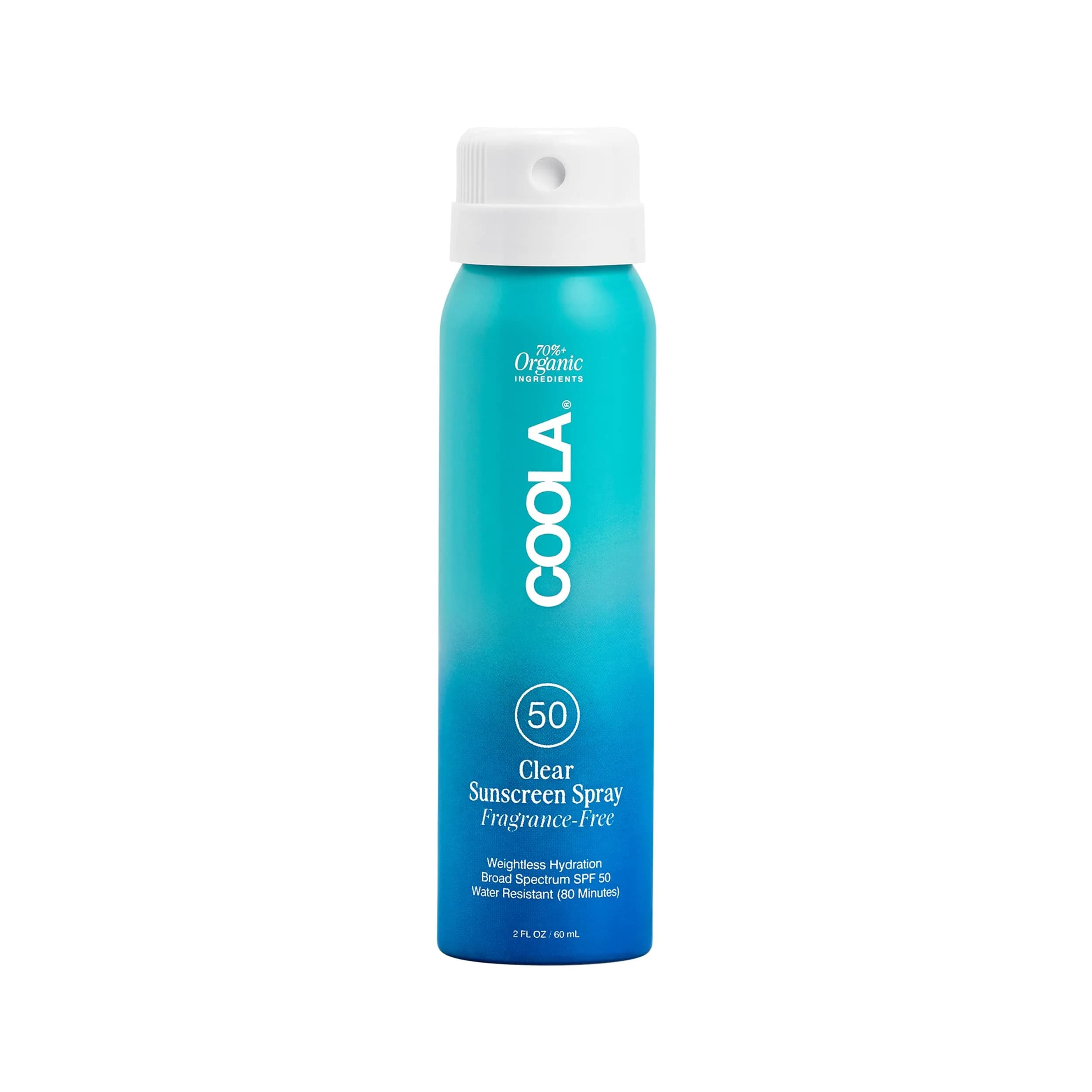 COOLA Organic Sunscreen SPF 50 Sunblock Spray, Fragrance Free, Vegan & Gluten Free, 5.4 Fl Oz (161 ml) - main product image