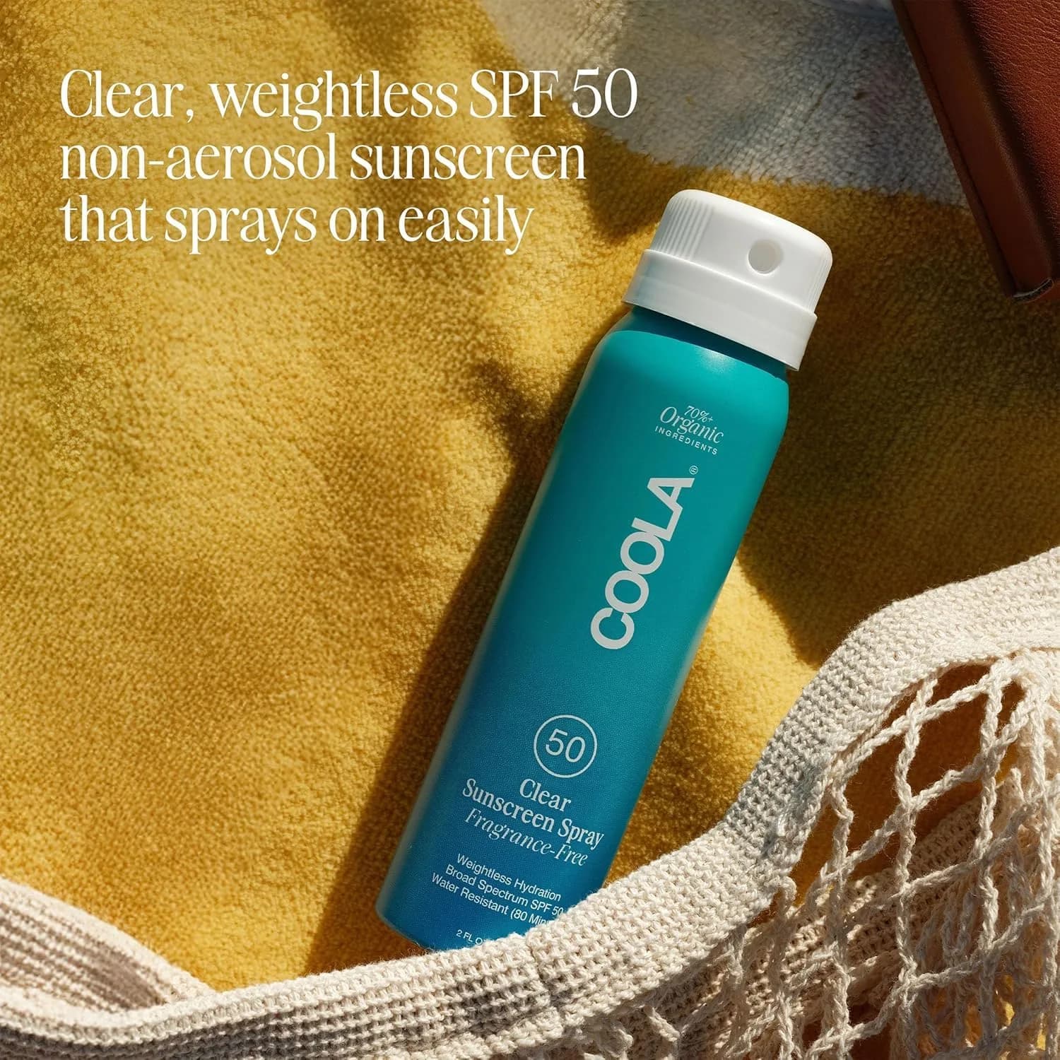 COOLA Organic Sunscreen SPF 50 Sunblock Spray, Fragrance Free, Vegan & Gluten Free, 5.4 Fl Oz (161 ml) - view 4