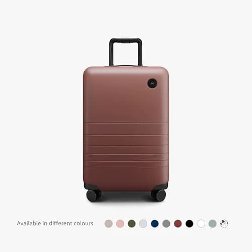 Monos Carry-On Plus Luggage (23"), Lightweight Hardside Spinner Suitcase with TSA Lock, Airline Approved, Terracotta, Red thumbnail 5
