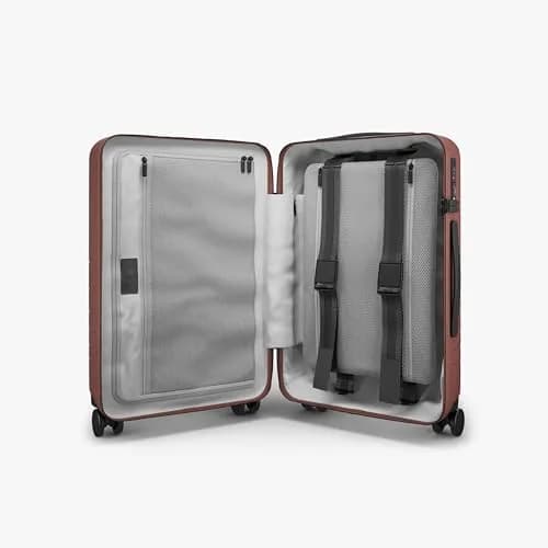 Monos Carry-On Plus Luggage (23"), Lightweight Hardside Spinner Suitcase with TSA Lock, Airline Approved, Terracotta, Red thumbnail 9