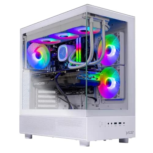 Skytech Gaming Azure 3 Gaming PC, AMD Ryzen 7 9800X3D 4.7GHz, NVIDIA RTX 5080 16GB VRAM, 2TB NVMe SSD, 32GB DDR5 RAM 6000, 850W Gold ATX 3 PSU, 360 ARGB AIO, Wi-Fi 5, Windows 11, Desktop | High-Performance Gaming Rig thumbnail 1