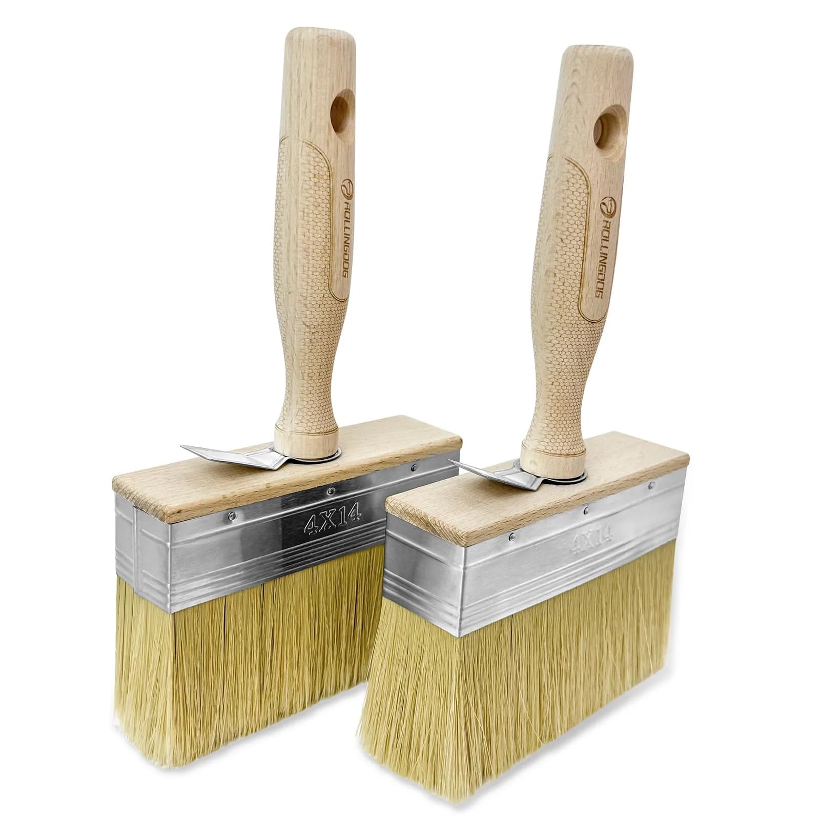 ROLLINGDOG 5.5" Limewash Brush (Pack of 2) | Premium Imitation Bristle for Walls, Decks, Fences