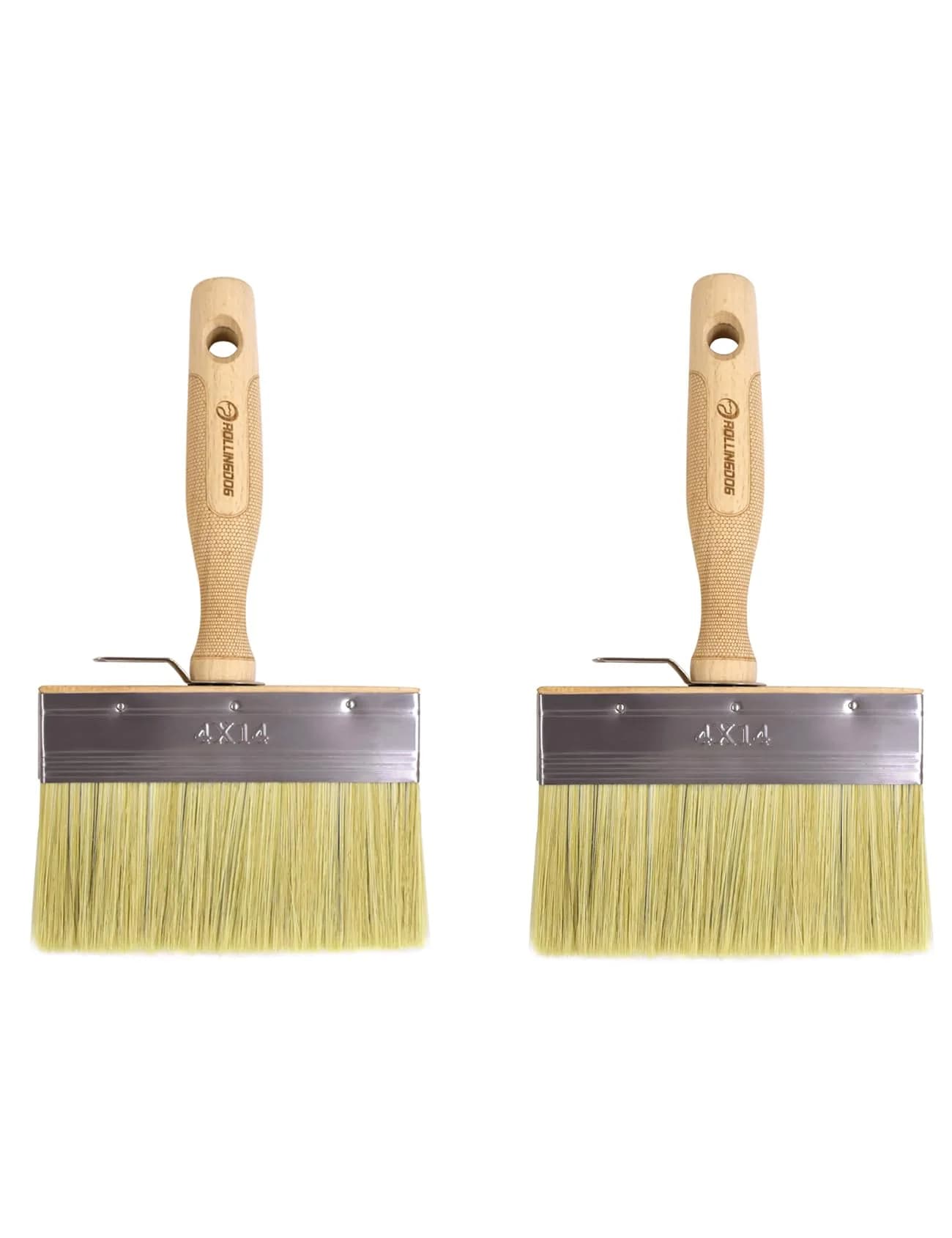 ROLLINGDOG 5.5" Limewash Brush (Pack of 2) | Premium Imitation Bristle for Walls, Decks, Fences - view 8