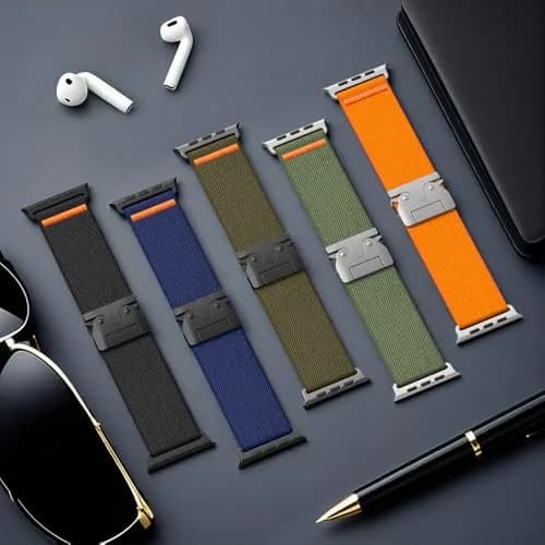 Unbeinst Elastic Sport Band for Apple Watch Ultra 3/2/1 49mm Men Women | Adjustable Nylon Parachute Buckle thumbnail 5