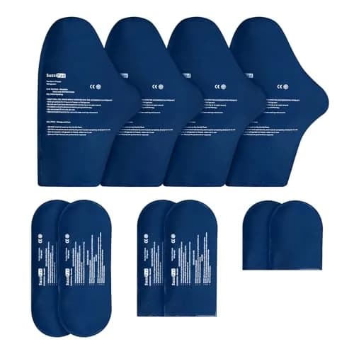 SUZZIPAD Replacement Ice Gel Packs 10-Piece Set L Black | Reusable Cooling Gel Packs Prolong Therapy Session thumbnail 1