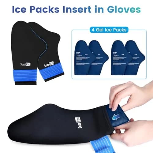 SUZZIPAD Replacement Ice Gel Packs 10-Piece Set L Black | Reusable Cooling Gel Packs Prolong Therapy Session thumbnail 2