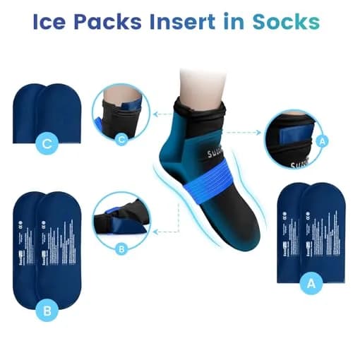 SUZZIPAD Replacement Ice Gel Packs 10-Piece Set L Black | Reusable Cooling Gel Packs Prolong Therapy Session thumbnail 3