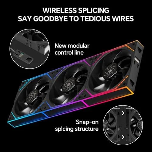 Thermalright TL-M12QR Reverse Airflow Case Fans 120mm 3-Pack | 1500RPM 47.6CFM PWM ARGB thumbnail 2
