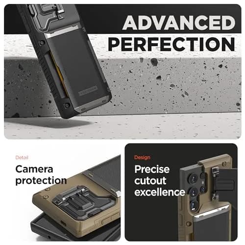 VRS DESIGN Damda Glide DuoGuard for Samsung Galaxy S24 Ultra Phone Case | Semi-automatic Sliding Card Holder with Camera Cover thumbnail 6