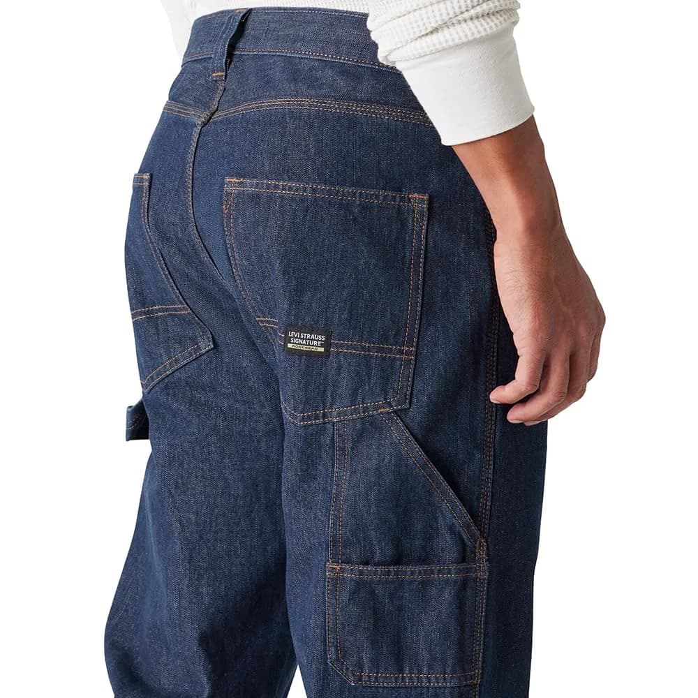 Levi Strauss Signature Gold Men's Carpenter Jeans 86cm (34in) x 81cm (32in) | Flannel Lined for Warmth - view 4