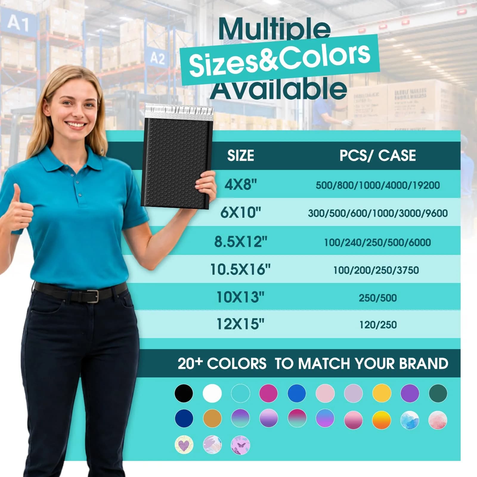 Fuxury Black Bubble Mailers 6x10 Inch (9600 PCS) | Padded Envelopes for Small Business Mailing - view 9