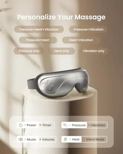 RENPHO Eyeris 2 Eye Massager with Heat & Cooling, Heated Eye Mask, 1500mAh Battery | Relieves Dry Eyes & Tension thumbnail 5