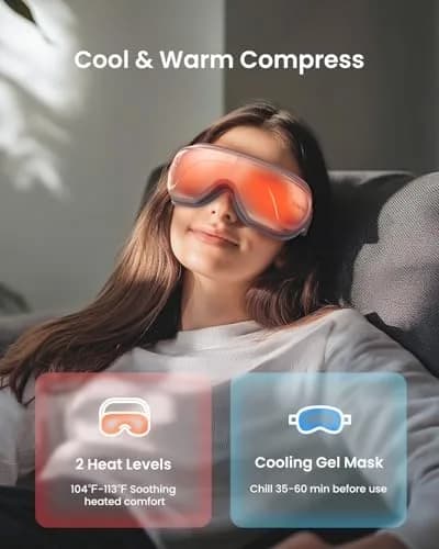 RENPHO Eyeris 2 Eye Massager with Heat & Cooling, Heated Eye Mask, 1500mAh Battery | Relieves Dry Eyes & Tension thumbnail 2