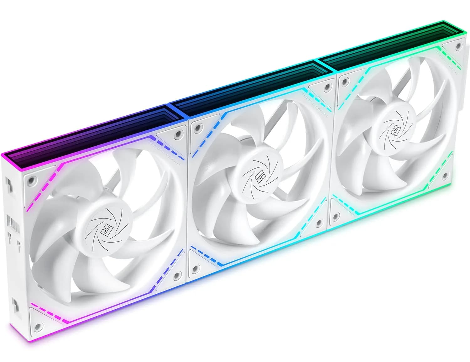 Thermalright TL-M12QRW X3 120mm Reverse Case Fans 3-Pack White | PWM ARGB Infinity Mirror Lighting — White / Standard Airflow