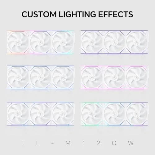 Thermalright TL-M12QW X3 120mm ARGB White Case Fans 3-Pack | 2000RPM PWM 68.9CFM thumbnail 6