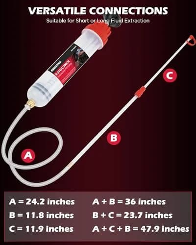 SEDY 200CC Automotive Fluid Extractor Syringe Pump with Long Hose & Extension Tubes | Precise Oil & Fluid Transfer in India thumbnail 4